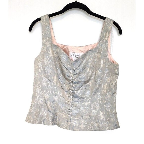 J.R. Nites Tops - J.R. Nites by Caliendo Womens Vintage Top Size 10 Green Lined Sleeveless Event